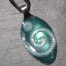 AQUA SCROLL Spoon Pendant / Necklace   Upcycle