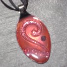 PINK SCROLL Spoon Pendant / Necklace   Upcycle
