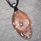 FLOWER FLORAL Spoon Pendant / Necklace   Upcycle