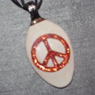 PEACE SIGN Spoon Pendant / Necklace   Upcycle