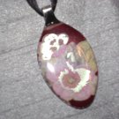 FLOWER FLORAL Spoon Pendant / Necklace   Upcycle