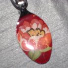 FLOWER FLORAL Spoon Pendant / Necklace   Upcycle