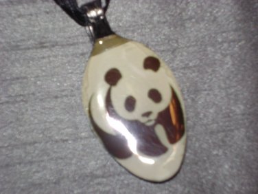PANDA Spoon Pendant / Necklace   Upcycle