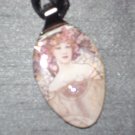 VINTAGE ANTIQUE LADY Spoon Pendant / Necklace   Upcycle