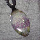 HYDRANGEA Spoon Pendant / Necklace   Upcycle