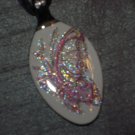 CREAM FLORAL BOUQUET Spoon Pendant / Necklace   Upcycle