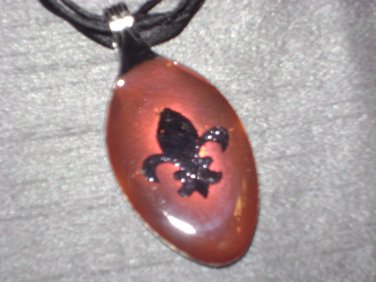 FLEUR DE LIS Spoon Pendant / Necklace   Upcycle