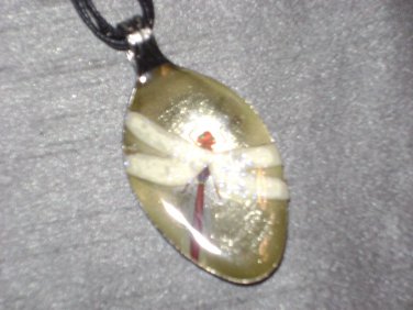 DRAGONFLY Spoon Pendant / Necklace   Upcycle