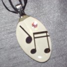 MUSIC NOTE Spoon Pendant / Necklace   Upcycle