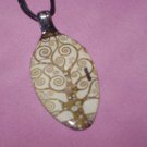 TREE OF LIFE KLIMT Spoon Pendant / Necklace   Upcycle