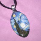 VAN GOGH STARRY NIGHT Spoon Pendant / Necklace   Upcycle