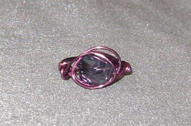 PURPLE Wire Wrapped Ring- Size 7