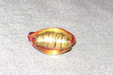 RED COPPER Wire Wrapped Ring- Size 8 1/2
