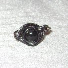 BLACK Wire Wrapped Ring- Size 8 1/4