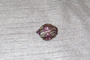 PURPLE Wire Wrapped Ring- Size 8 1/2