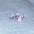 VIOLET Wire Wrapped Ring- Size 6 3/4