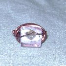 VIOLET COPPER Wire Wrapped Ring- Size 8