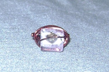 VIOLET COPPER Wire Wrapped Ring- Size 8