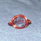 RED Wire Wrapped Ring- Size 7 1/2