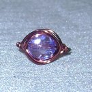 PURPLE Wire Wrapped Ring- Size 7 1/2
