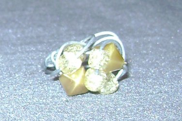 GOLD CLUSTER Wire Wrapped Ring- Size 8 1/2