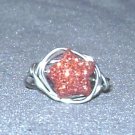 KIDS RED STAR Wire Wrapped Ring- Size 4