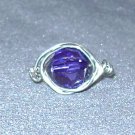 PURPLE Wire Wrapped Ring- Size 7 1/2