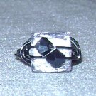 BLACK Wire Wrapped Ring- Size 8