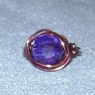 PURPLE COPPER Wire Wrapped Ring- Size 7 1/4