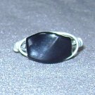 BLACK Wire Wrapped Ring- Size 8