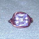 VIOLET COPPER Wire Wrapped Ring- Size 7