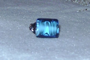 BLUE BLACK Wire Wrapped Ring- Size 8