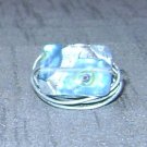 BLUE SILVER Wire Wrapped Ring- Size 7 1/2