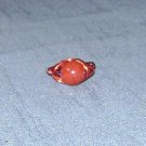 RED Wire Wrapped Ring- Size 7