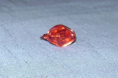 RED Wire Wrapped Ring- Size 7