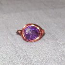 COPPER PURPLE Wire Wrapped Ring- Size 6