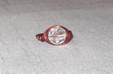 COPPER Wire Wrapped Ring- Size 8 1/2