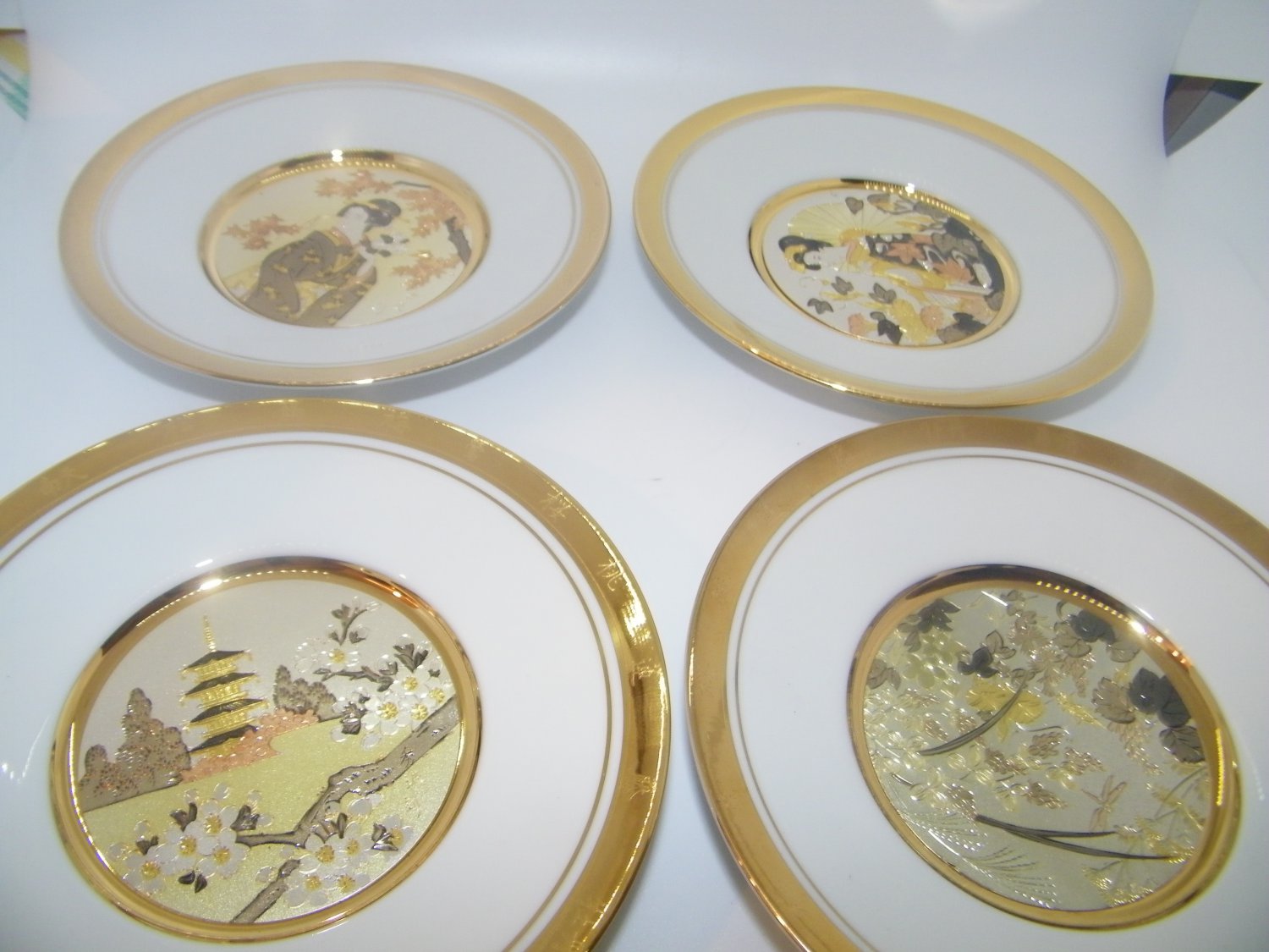 4 HAMILTON COLLECTION JAPANESE CHOKIN PLATES