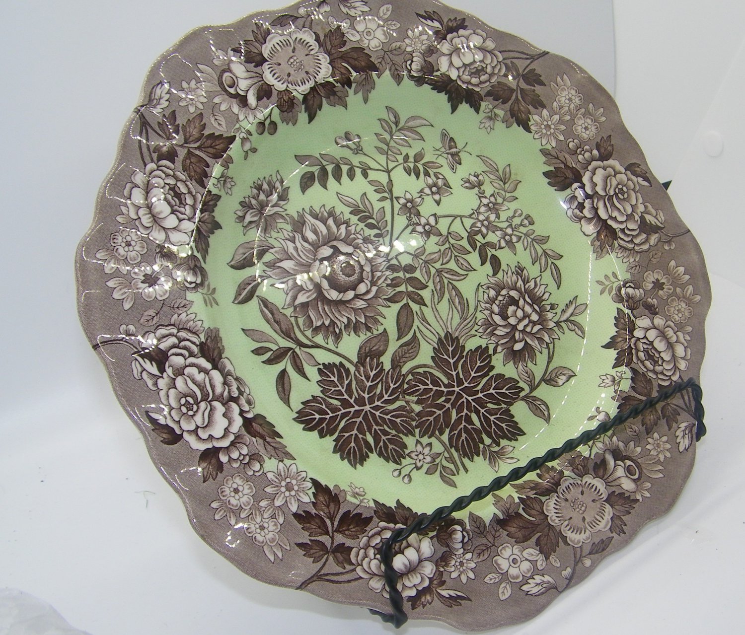 NEW SPODE BLUE ROOM GARDEN COLLECTION JASMINE RIMMED SOUP BOWL