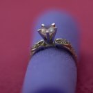 18K White Gold Diamond & White Sapphire Leaf Estate Ring, Size 6.5 + 4 Lot Items