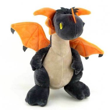 Cool  Plush Dragon Toy Stuffed Animal by NICI toys Grey 12" Tall Kid Gift