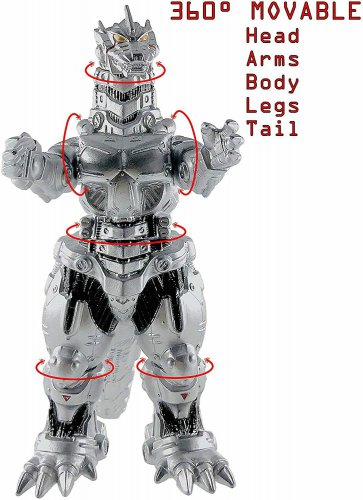 A Mechagodzilla Godzilla 2018 Movie Machine Dragon Silver Monster 7" Figure