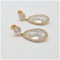 Gold Earrings with Sparkly Crystal