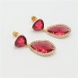 Ruby Earrings with Sparkly Red Crystal