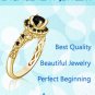BLUE SAPPHIRE ENGAGEMENT WEDDING RING SET SIZE 7.5