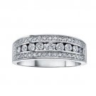 Thick 925 Sterling Silver CZ Accents White Rhodium Pretty Band Ring Size 5 to 11