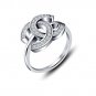 EW EHS Round White CZ in 925 Sterling Silver Classy Fashion Ring