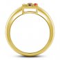 Multicolor Synthetic Gemstone Navratna Narendra modi Style Ring in 925 Silver