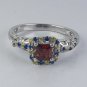925 Silver Multicolor CZ Disney Princess Inspired Snow White Engagement Ring