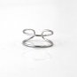2 Line Wire Ring Available as Ring or Knuckle Ring in 925 Sterling Silver